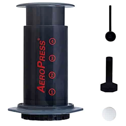 Aeropress Original Coffee and Espresso Maker, Barista Level Portable Coffee Maker with Chamber, Plunger, and Filters, Quick Coffee and Espresso Maker, Made in USA Aeropress Original Coffee and Espresso Maker, Barista Level Portable Coffee Maker with Chamber, Plunger, and Filters, Quick Coffee and Espresso Maker, Made in USA