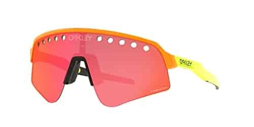 Oakley Men's OO9465 Sutro Lite Sweep Rectangular Sunglasses, Orange/Prizm Trail Torch, 39 mm