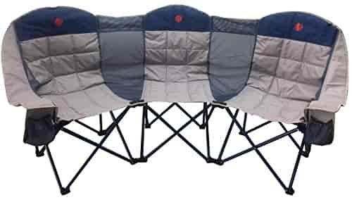 OmniCore Designs MoonPhase Home-Away LoveSeat Heavy Duty Oversized Folding Double Camp Chair Collection (Single, Double, Triple) (Triple Loveseat) OmniCore Designs MoonPhase Home-Away LoveSeat Heavy Duty Oversized Folding Double Camp Chair Collection (Single, Double, Triple) (Triple Loveseat)
