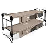 Disc-O-Bed Large Cam-O-Bunk 2 Person Bench Bunked Double Camping Bunk Bed Cot with 2 Side Organizers, Tan Disc-O-Bed Large Cam-O-Bunk 2 Person Bench Bunked Double Camping Bunk Bed Cot with 2 Side Organizers, Tan