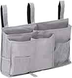 Bedside Storage Caddy, FUNYU Hanging Storage Organizer Bag with 8 Pockets for Bunk Dorm Rooms, Hospital Bed Rails, Baby Bed, Camp (Grey) Bedside Storage Caddy, FUNYU Hanging Storage Organizer Bag with 8 Pockets for Bunk Dorm Rooms, Hospital Bed Rails, Baby Bed, Camp (Grey)