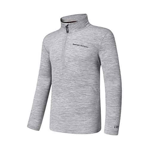 BaseLayer Mechanics Men's 100% Merino Wool Long Sleeve Half-Zip Base Layer Top Lightweight Thermal Shirt (Gray L) BaseLayer Mechanics Men's 100% Merino Wool Long Sleeve Half-Zip Base Layer Top Lightweight Thermal Shirt (Gray L)