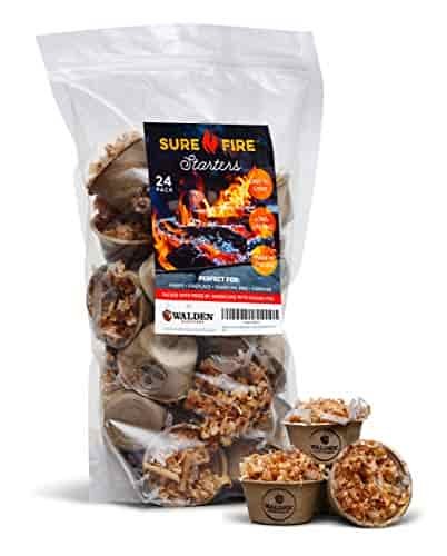 Walden Backyards Natural Sure-Fire Starters, Best for Wood Fires and BBQ Grills, 24 Pack Walden Backyards Natural Sure-Fire Starters, Best for Wood Fires and BBQ Grills, 24 Pack