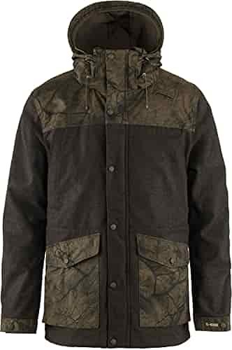 Fjallraven Men's Varmland Wool Jacket - Dark Olive-Dark Olive Camo - Large Fjallraven Men's Varmland Wool Jacket - Dark Olive-Dark Olive Camo - Large