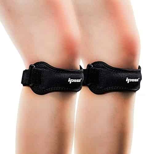 IPOW 2 Pack Knee Pain Relief & Patella Stabilizer Knee Strap, Patellar Tendon Support Strap, Knee Brace for Running, Hiking, Soccer, Basketball, Jumpers Knee, Tennis, Volleyball & Squats IPOW 2 Pack Knee Pain Relief & Patella Stabilizer Knee Strap, Patellar Tendon Support Strap, Knee Brace for Running, Hiking, Soccer, Basketball, Jumpers Knee, Tennis, Volleyball & Squats