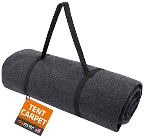 Drymate Tent Carpet Mat, Protective Waterproof Liner Keeps You Warm & Dry, Camping Floor Rug Accessory (7'4" x 8'4"), Durable, Lightweight, Soft & Comfortable, Trimmable Material (USA Made) (Charcoal) Drymate Tent Carpet Mat, Protective Waterproof Liner Keeps You Warm & Dry, Camping Floor Rug Accessory (7'4" x 8'4"), Durable, Lightweight, Soft & Comfortable, Trimmable Material (USA Made) (Charcoal)