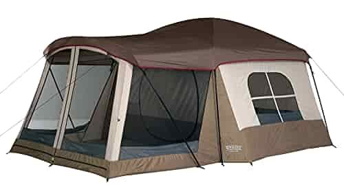 Wenzel Klondike 8 Person Water Resistant Tent with Convertible Screen Room for Family Camping Wenzel Klondike 8 Person Water Resistant Tent with Convertible Screen Room for Family Camping