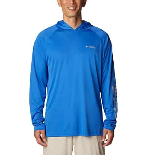 Columbia Men's Terminal Tackle Hoodie, Vivid Blue/Cool Grey Logo, Large Columbia Men's Terminal Tackle Hoodie, Vivid Blue/Cool Grey Logo, Large