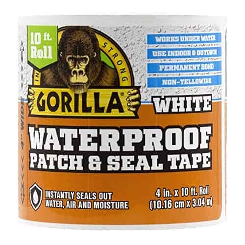 Gorilla Waterproof Patch & Seal Tape 4" x 10' White, (Pack of 1) Gorilla Waterproof Patch & Seal Tape 4" x 10' White, (Pack of 1)