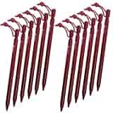 SOLEADER Tent Stakes Heavy Duty, Tent Pegs, 9 Inch, Aluminum, Utralight, Extra Long, for Camping Beach Hammock Tarp Shelter Cannopy (9, 12 Pack) SOLEADER Tent Stakes Heavy Duty, Tent Pegs, 9 Inch, Aluminum, Utralight, Extra Long, for Camping Beach Hammock Tarp Shelter Cannopy (9, 12 Pack)
