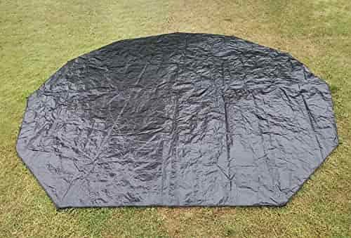 CACKOK Bell Tent Footprint Mat Waterproof Groundsheet for Yurt Tent and Teepee Tent Portable Black Tarp for Picnic Camping CACKOK Bell Tent Footprint Mat Waterproof Groundsheet for Yurt Tent and Teepee Tent Portable Black Tarp for Picnic Camping