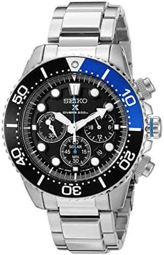 Seiko Men's SSC017 Prospex Analog Japanese Quartz Solar Stainless Steel Dive Watch Seiko Men's SSC017 Prospex Analog Japanese Quartz Solar Stainless Steel Dive Watch