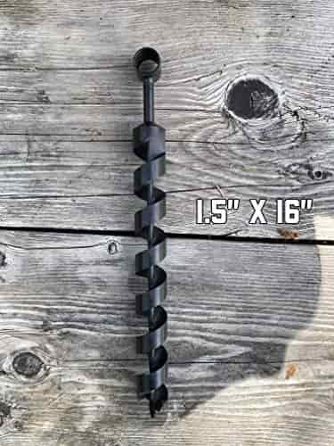 Sasquatch - 1.5 x 16 inch Scotch Eye Wood Auger Drill Bit For Bushcraft and Camping | Hand Auger | For Bushcraft Backpack | Perfect Addition To Survival or Camping Gear Packs