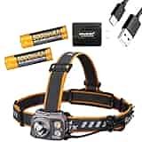Fenix HP25R V2.0 1600 Lumen USB-C Rechargeable CREE LED Headlamp, 2 X Fenix Rechargeable Batteries with EdisonBright USB Charging Adapter Bundle Fenix HP25R V2.0 1600 Lumen USB-C Rechargeable CREE LED Headlamp, 2 X Fenix Rechargeable Batteries with EdisonBright USB Charging Adapter Bundle