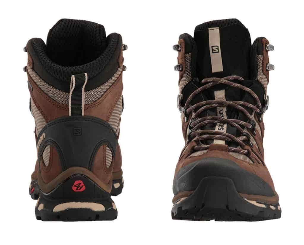 Salomon Quest 4D 2 Hiking Boots Review Salomon Quest 4D 2 Review GTX Boots front and back