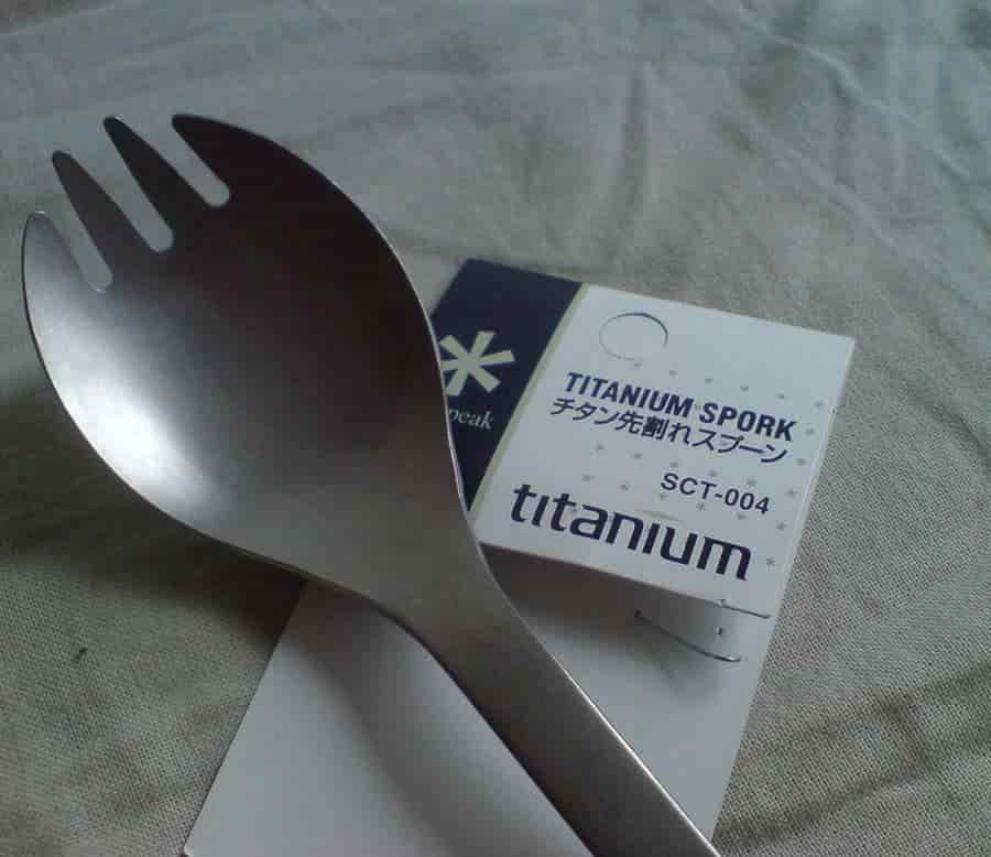 titanium spork for camping and backpacking