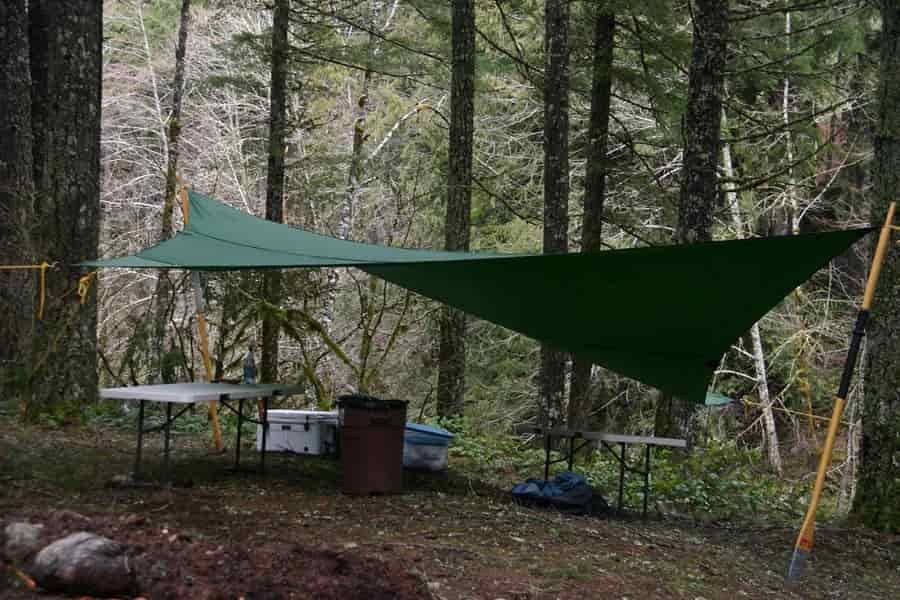 communal camping tarp