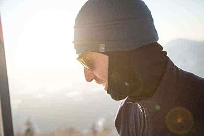 hiking balaclava in the snow