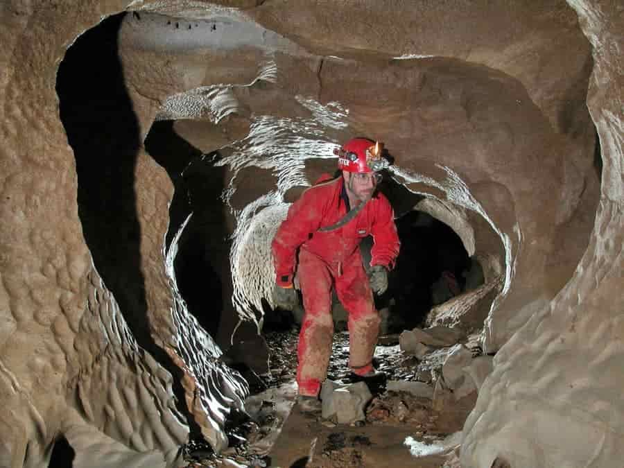 caving overall made from PVC