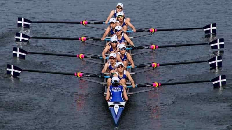 rowing crew with different types ofsunglasses