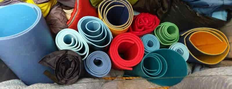 selection of foam sleeping pads for camping