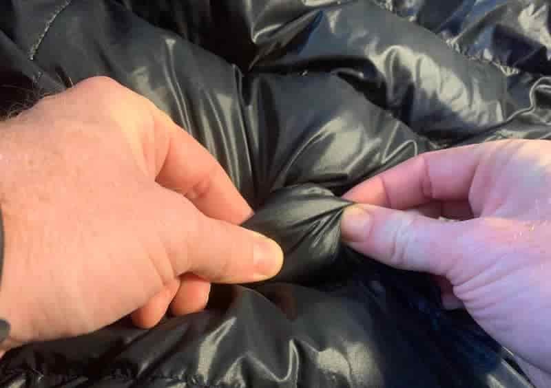 unclumping dwn jacket by hand