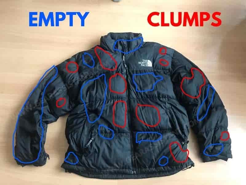 North Face Jacket clumps after washing