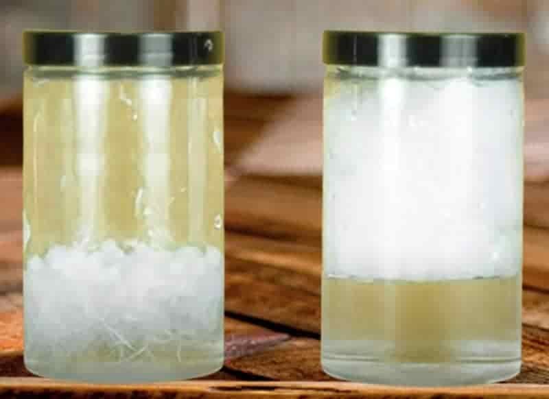 side by side comparison oof treated vs untreated down