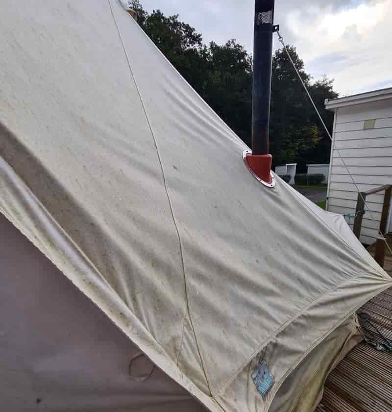 Camping stove tent canvas material