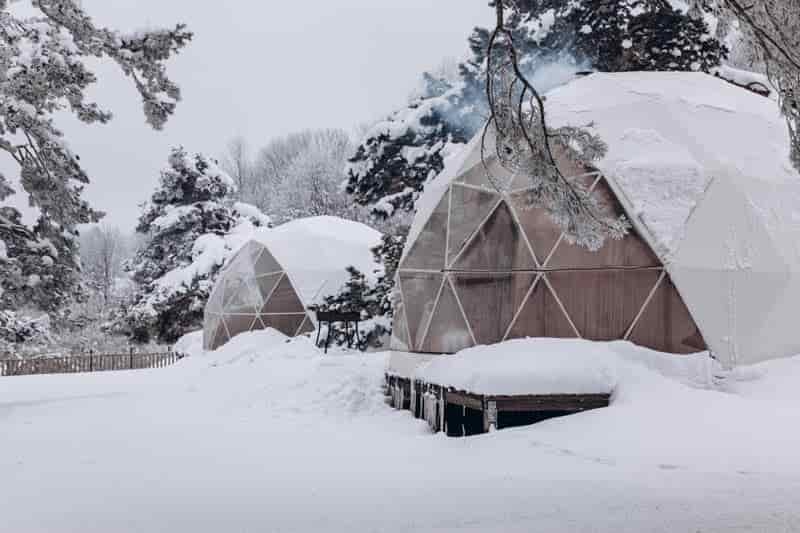 Camping with a stove in winter