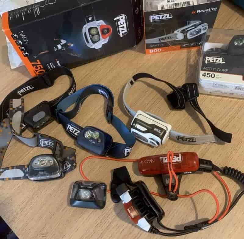 selection of my favorite Petzl headlamps