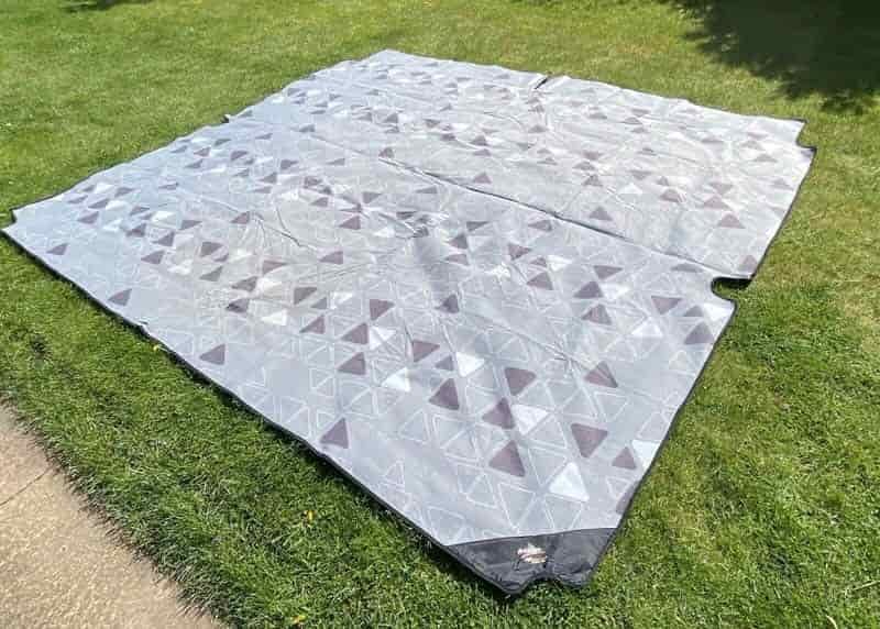 Tent Carpet Laid on Grass